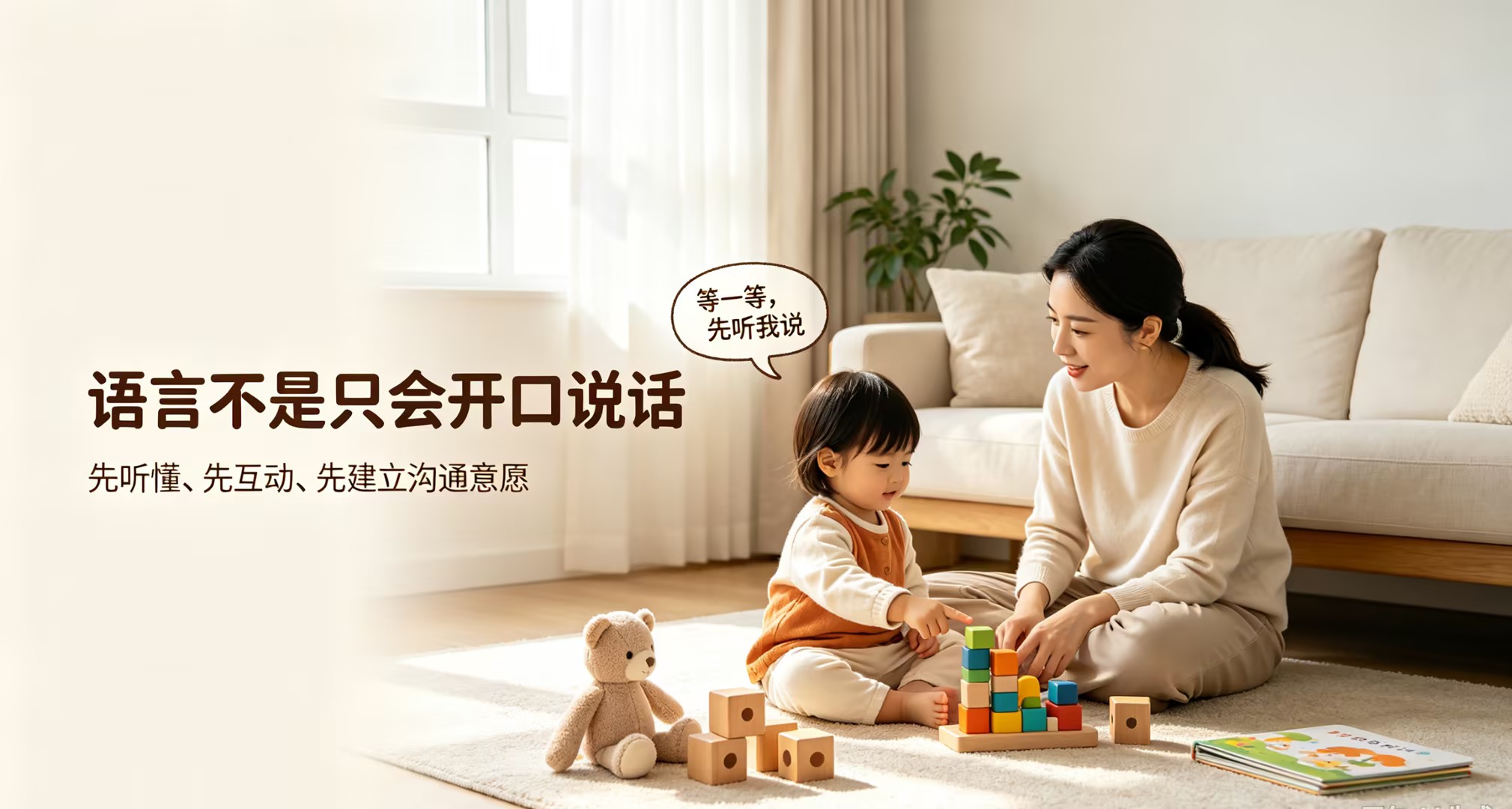 孩子迟迟不会开口说话？先抓6大底层能力，语言自然开窍